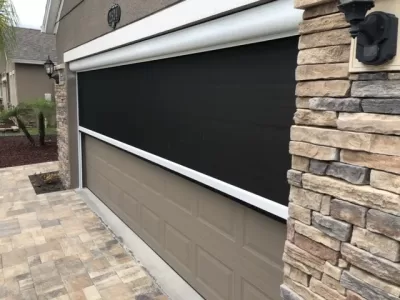 Motorized Retractable Garage Door Screen